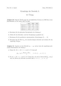 Grundz&uuml;ge der Statistik A 10.&uml;Ubung