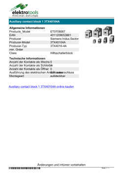 Datenblatt Auxiliary contact block 1 3TX40104A