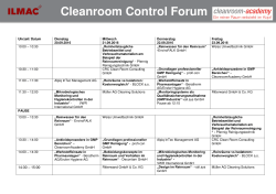 Cleanroom Control Forum