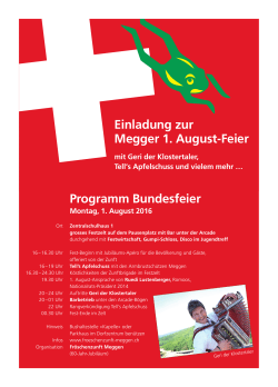 Einladung zur Megger 1. August