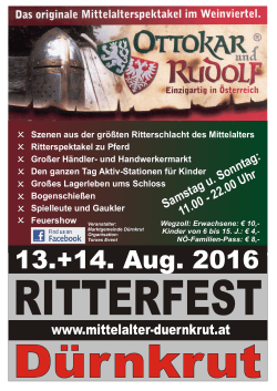Mittelalterfest Dürnkrut 2016 Plakat