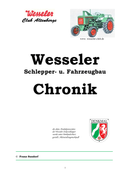 Wesseler Chronik - Wesseler-Club