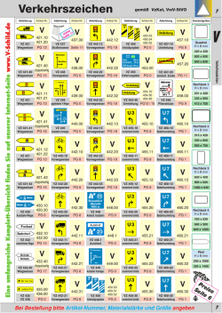Verkehrszeichen - V