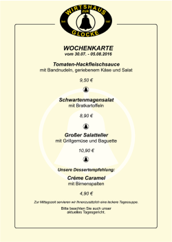 Page 1 WOCHENKARTE VOm 30.07.