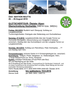GLETSCHERTOUR- &Ouml;tztaler Alpen &Uuml;berschreitung Hochwilde