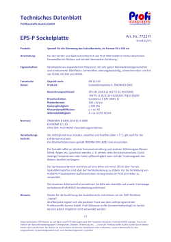 Technisches Datenblatt EPS-P Sockelplatte