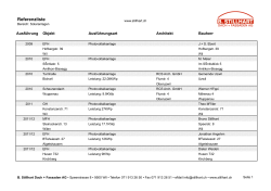 Referenzliste - B. Stillhart Dach + Fassaden AG