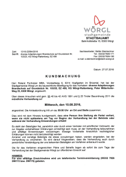 Diverse Adaptierungen Brandschutz Objekt Peter Mitterhofer