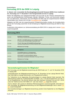 Humustag 2016 der BGK in Leipzig