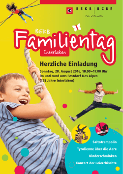 Flyer BEKB-Familientag in Interlaken