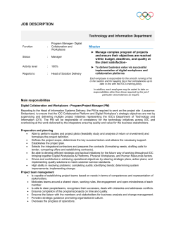 job description - Olympic.org Registration