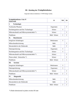 DI - Katalog der Wahlpflichtfächer