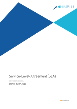 Service-Level-Agreement (SLA)