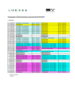 Fachleute Hauswirtschaft 15/17