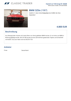 BMW 325ix (1987) 4.800 EUR