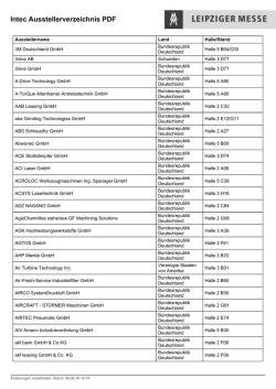 Intec Ausstellerverzeichnis PDF