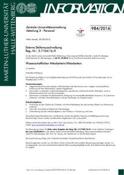 information - Zentrale Universit&auml;tsverwaltung - Martin