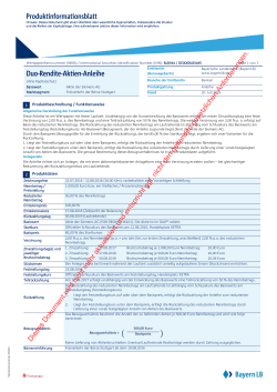 Produktinformationsblatt nach Wertpapierhandelsgesetz Duo