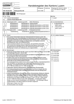 Internetauszug - Handelsregister des Kantons Luzern