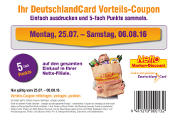 Ihr DeutschlandCard Vorteils-Coupon