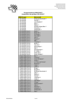 Gruppeneinteilung Homepage 2016