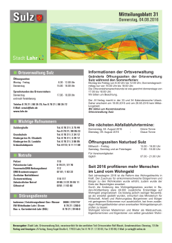 Mitteilungsblatt Sulz 31/2016 (application/pdf)