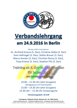 Dr. Arnfried Krause (5. Dan), Christine Giebe (4. Dan) Sven