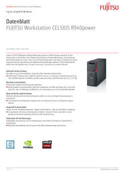 Datenblatt FUJITSU Workstation CELSIUS R940power