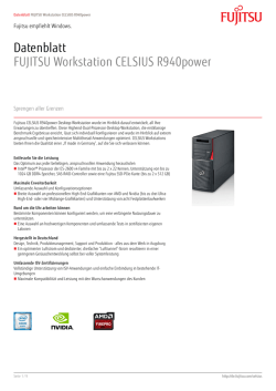 Datenblatt FUJITSU Workstation CELSIUS R940power