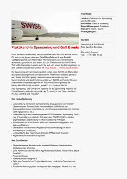 Praktikant/-in Sponsoring und Golf Events