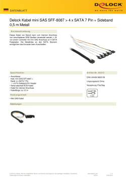 Delock Kabel mini SAS SFF-8087 > 4 x SATA 7 Pin + Sideband 0,5