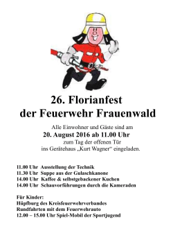 26. Florianfest der Feuerwehr Frauenwald