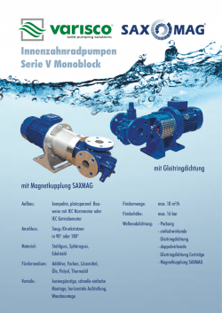 Innenzahnradpumpen Serie V Monoblock