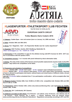 Invitation - European Fencing Confederation
