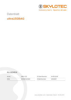 Datenblatt ultraLEGBAG