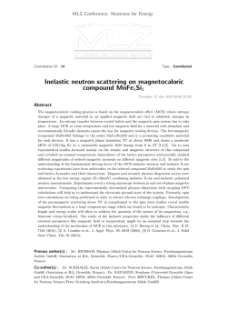 Inelastic neutron scattering on magnetocaloric compound