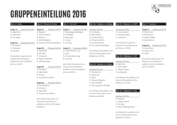 GRUPPENEINTEILUNG 2016