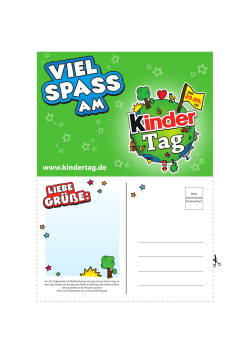 GR&Uuml;&szlig;E - Kindertag