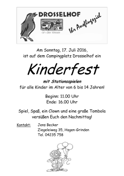 Kinderfest Drosselhof, Sonntag 17.07.2016