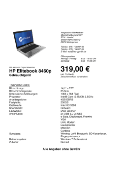 HP Elitebook 8460p - Integrations