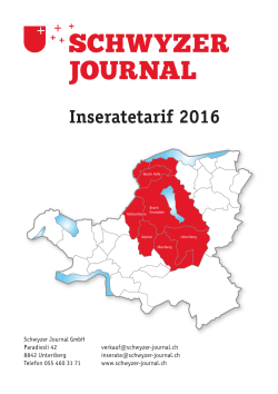 Preisliste - Schwyzer Journal