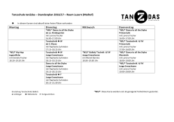Tanzschule tanZdas – Stundenplan 2016/17 – Raum Luzern (Maihof)