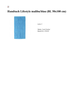 Handtuch Lifestyle malibu/blau (BL 50x100 cm)