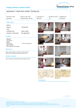apartment / short-term rental / Dortmund