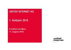1. Halbjahr 2016 - United Internet