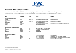 Dozierende MAS Quality Leadership