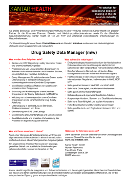 Drug Safety Data Manager - bio