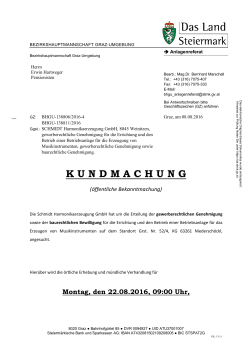 SCHMIDT Harmonikaerzeugung GmbH, 8045 Weinitzen