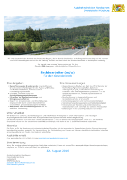 Sachbearbeiter (m/w) - Autobahndirektion Nordbayern