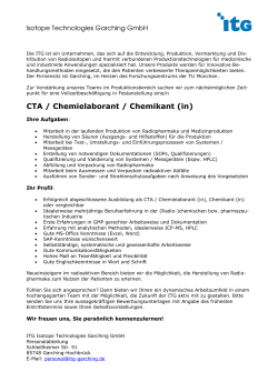 CTA / Chemielaborant / Chemikant (in)